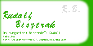 rudolf bisztrak business card